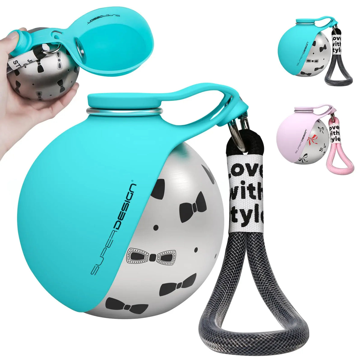 AUSLITH TrekSip Portable Leak Proof Pet Water Bottle with Bowl