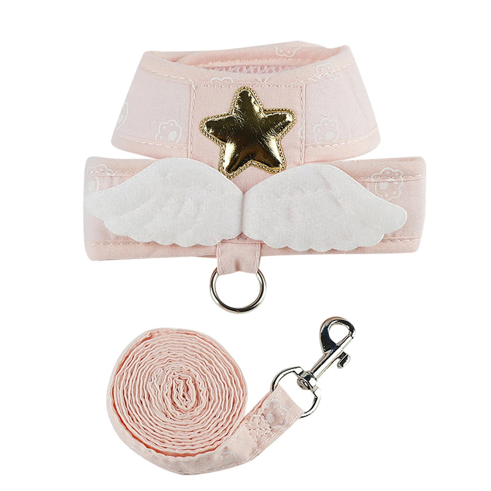 AUSLITH AngelWalk Escape-Proof Cat Harness & Leash Set, Soft Mesh