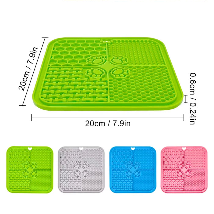 AUSLITH LickEase Silicone Slow Feeder Lick Mat for Dogs & Cats