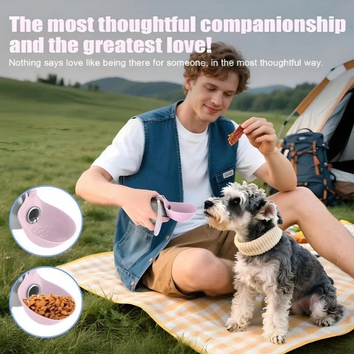 AUSLITH TrekSip Portable Leak Proof Pet Water Bottle with Bowl