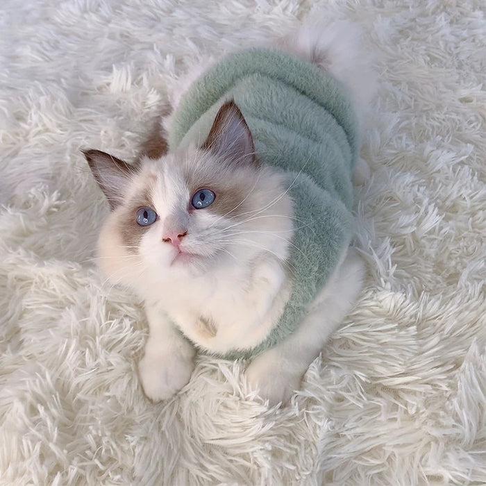 AUSLITH KnitPurr Warm Winter Cat Sweater for Kittens & Small Cats