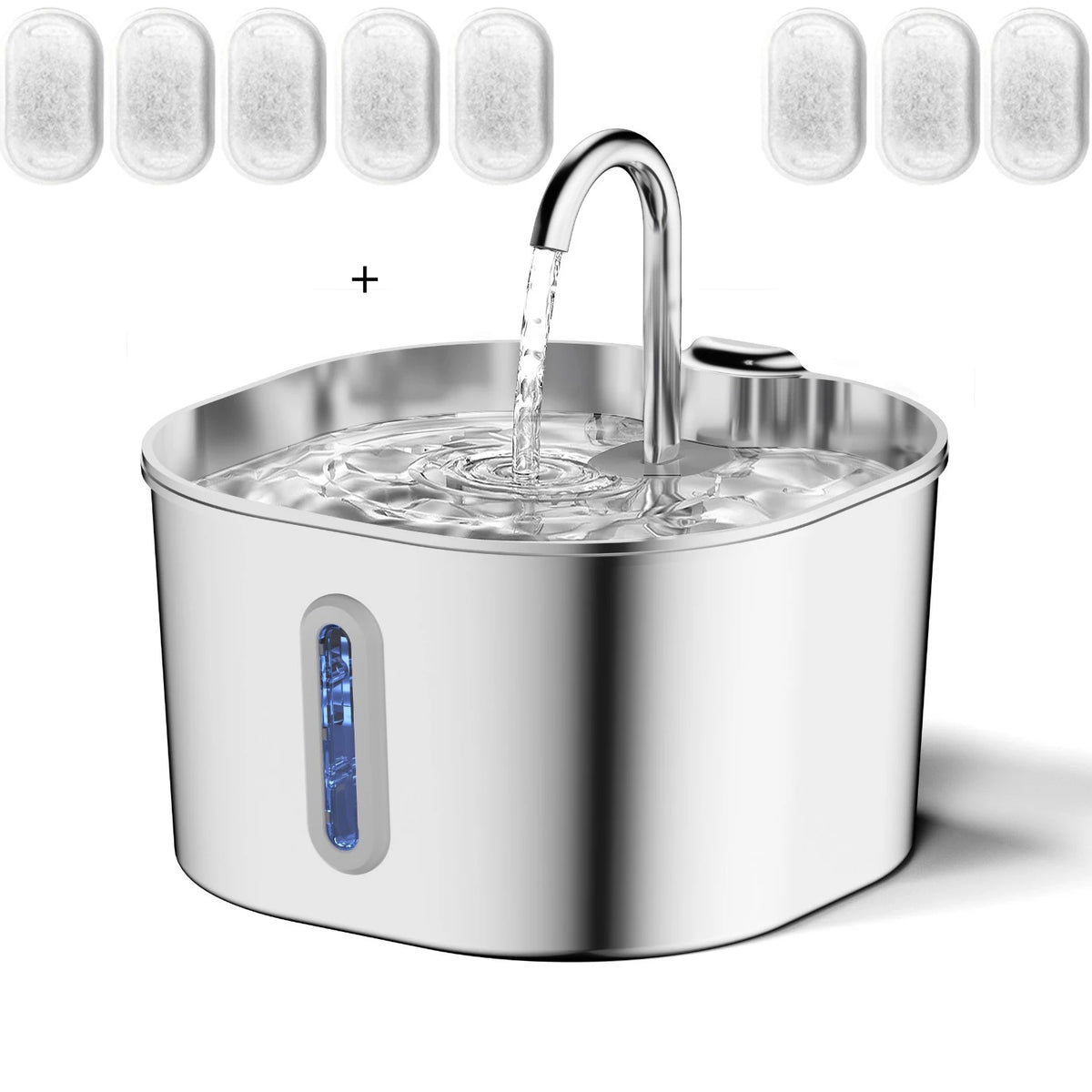 AUSLITH PureFlow 2.2L Automatic Stainless Steel Cat Water Fountain