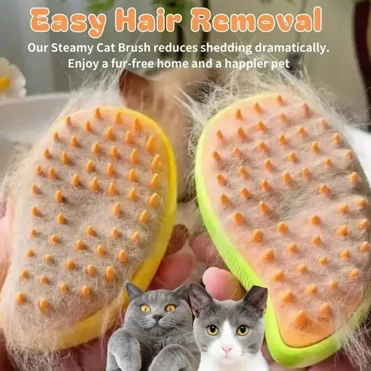 AUSLITH SteamGroom – 3-in-1 De-Shedding Brush for Cats & Dogs