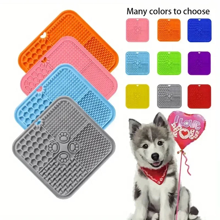 AUSLITH LickEase Silicone Slow Feeder Lick Mat for Dogs & Cats