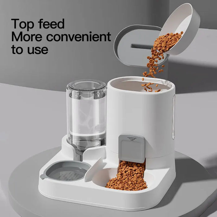 AUSLITH AquaFeed Automatic Gravity Cat Water & Food Dispenser