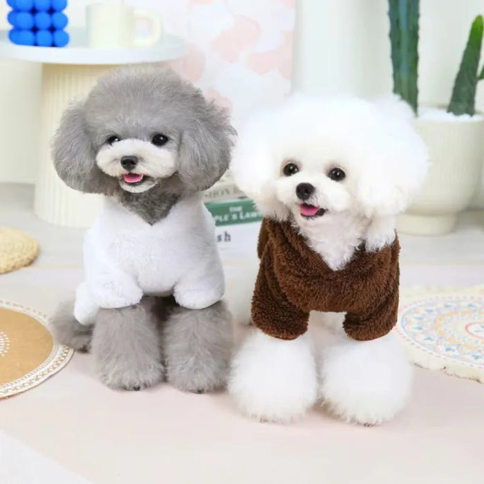 AUSLITH BearHug Fleece Dog Jumpsuit, Warm Winter Coat for Small Dogs