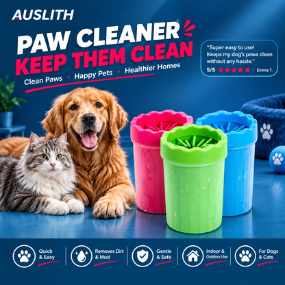 AUSLITH CleanPaw Muddy Paw Cleaner Cup with Silicone Brush