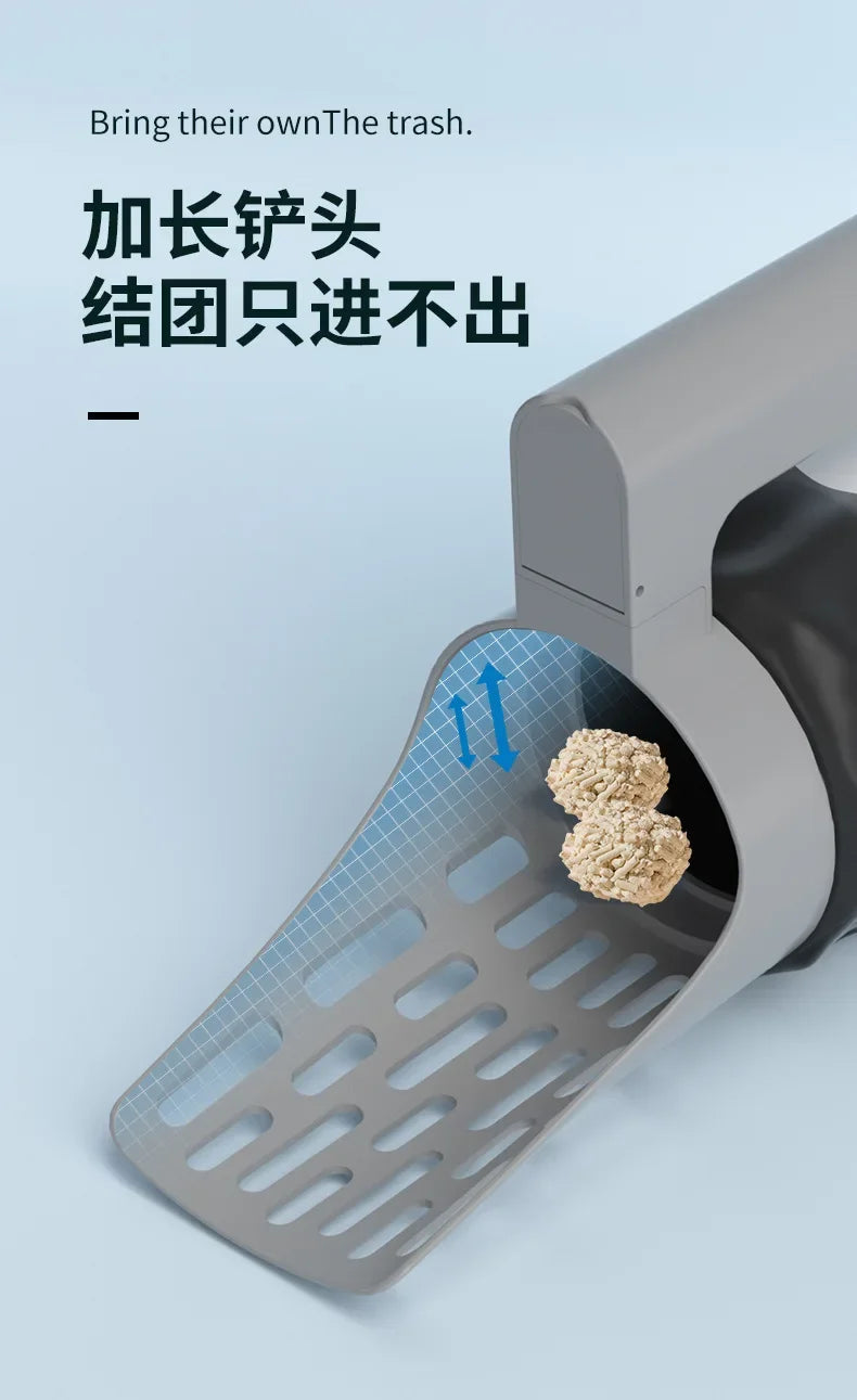 AUSLITH ScoopPro Cat Litter Scoop with Waste Bag Dispenser
