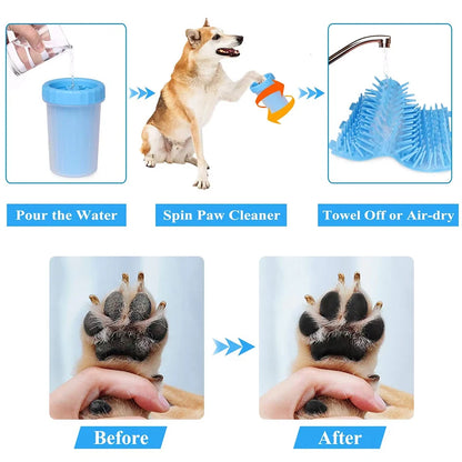 AUSLITH CleanPaw Muddy Paw Cleaner Cup with Silicone Brush