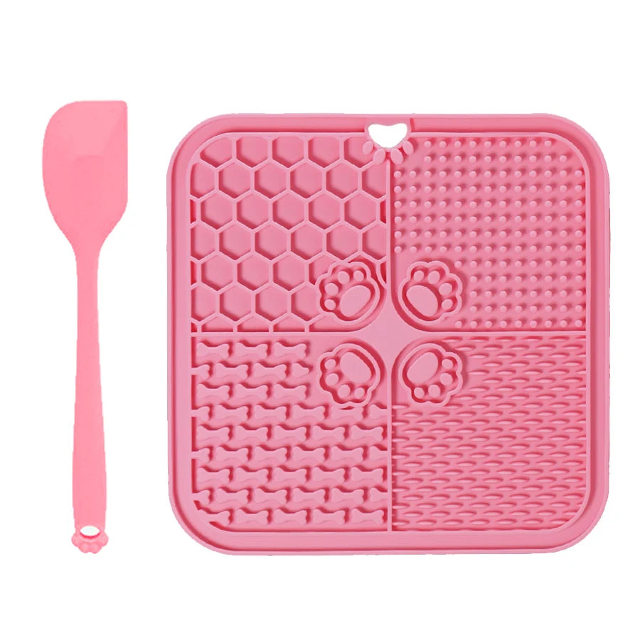 AUSLITH LickEase Silicone Slow Feeder Lick Mat for Dogs & Cats