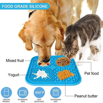 AUSLITH LickEase Silicone Slow Feeder Lick Mat for Dogs & Cats