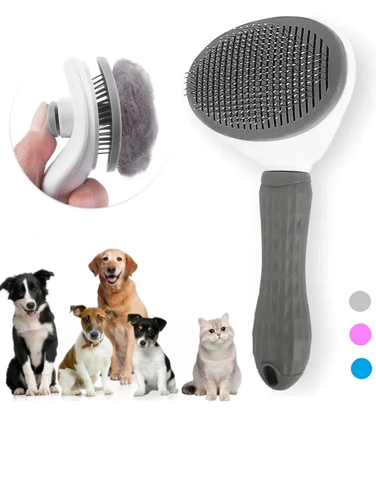 AUSLITH FurGlide  Self-Cleaning Slicker Brush for Cats & Dogs