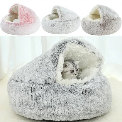 AUSLITH CozyShell  Semi-Enclosed Cat Bed for Cats & Small Dogs