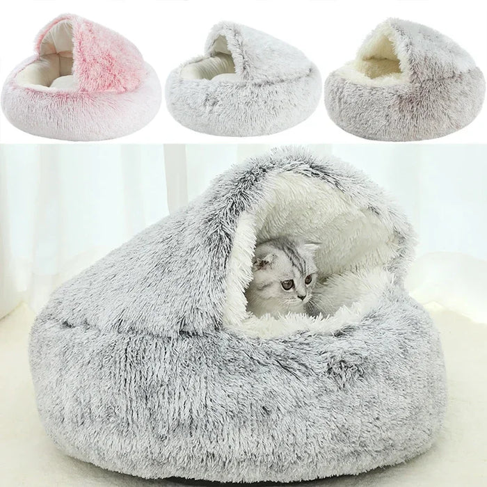 AUSLITH CozyShell  Semi-Enclosed Cat Bed for Cats & Small Dogs