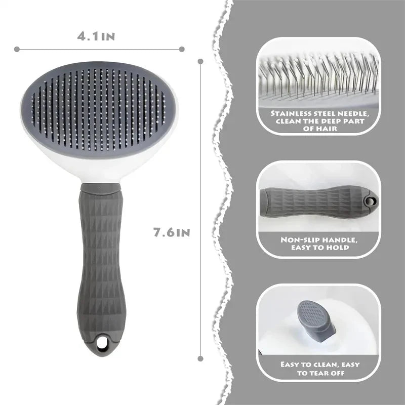 AUSLITH FurGlide  Self-Cleaning Slicker Brush for Cats & Dogs