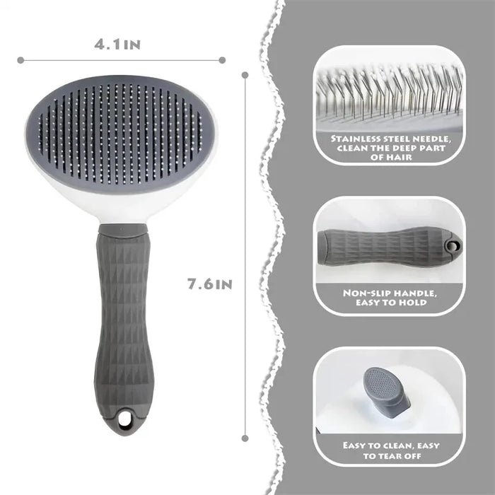 AUSLITH FurGlide  Self-Cleaning Slicker Brush for Cats & Dogs