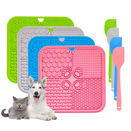 AUSLITH LickEase Silicone Slow Feeder Lick Mat for Dogs & Cats