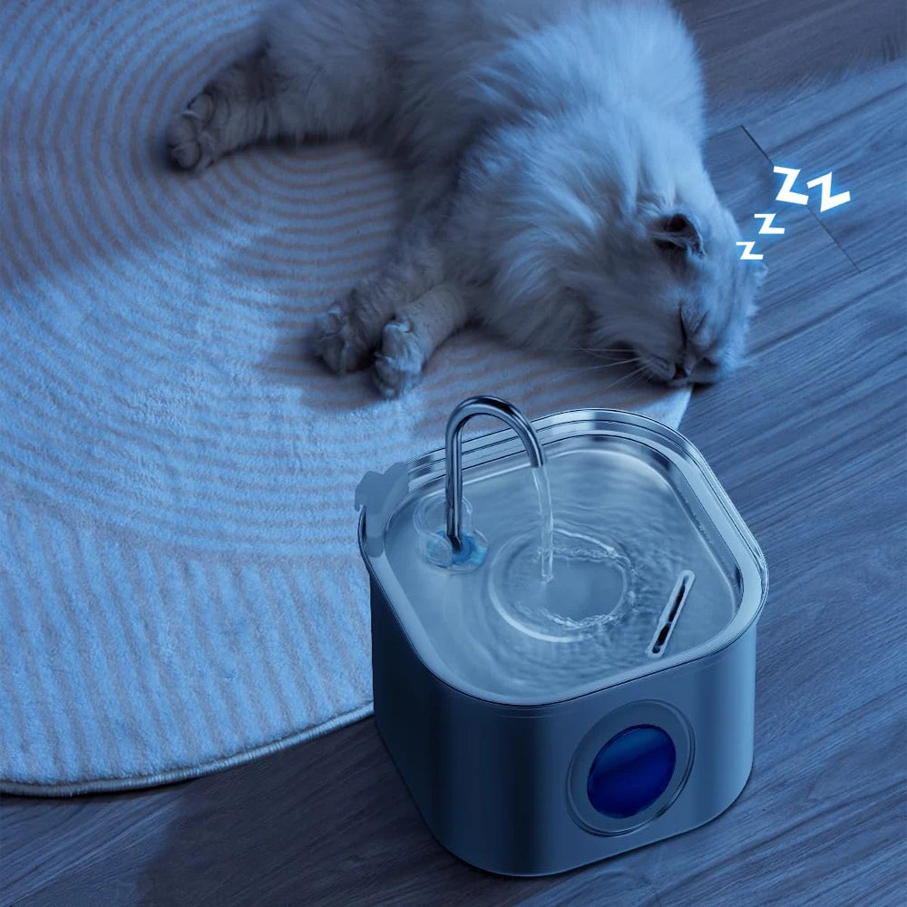 AUSLITH PureFlow – 2.2L Automatic Stainless Steel Cat Water Fountain