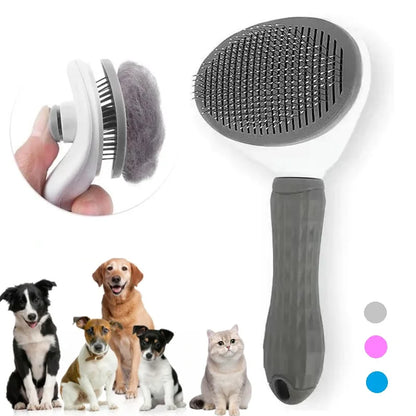AUSLITH FurGlide  Self-Cleaning Slicker Brush for Cats & Dogs