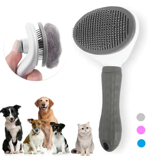 AUSLITH FurGlide  Self-Cleaning Slicker Brush for Cats & Dogs