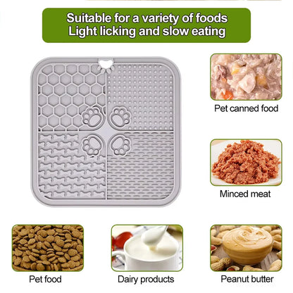 AUSLITH LickEase Silicone Slow Feeder Lick Mat for Dogs & Cats
