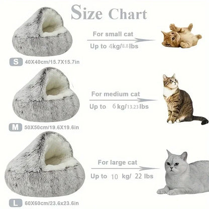 AUSLITH CozyShell  Semi-Enclosed Cat Bed for Cats & Small Dogs