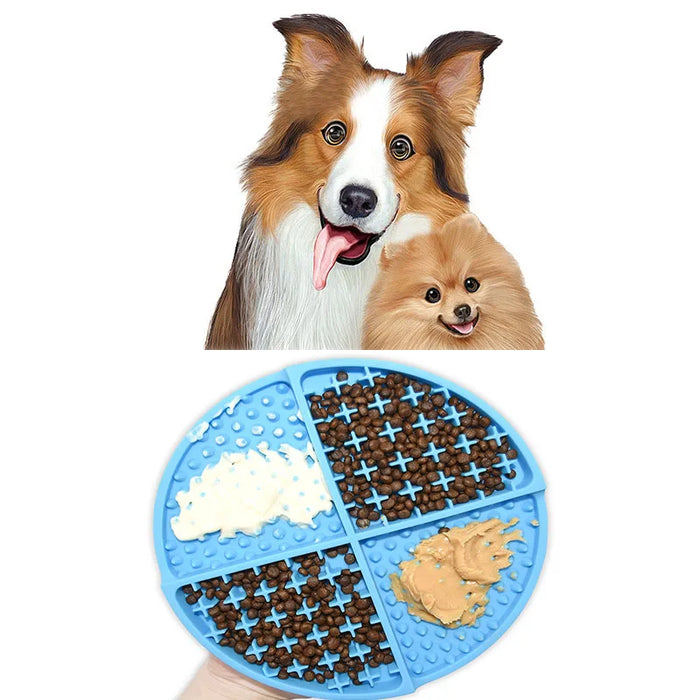 AUSLITH LickEase Silicone Slow Feeder Lick Mat for Dogs & Cats