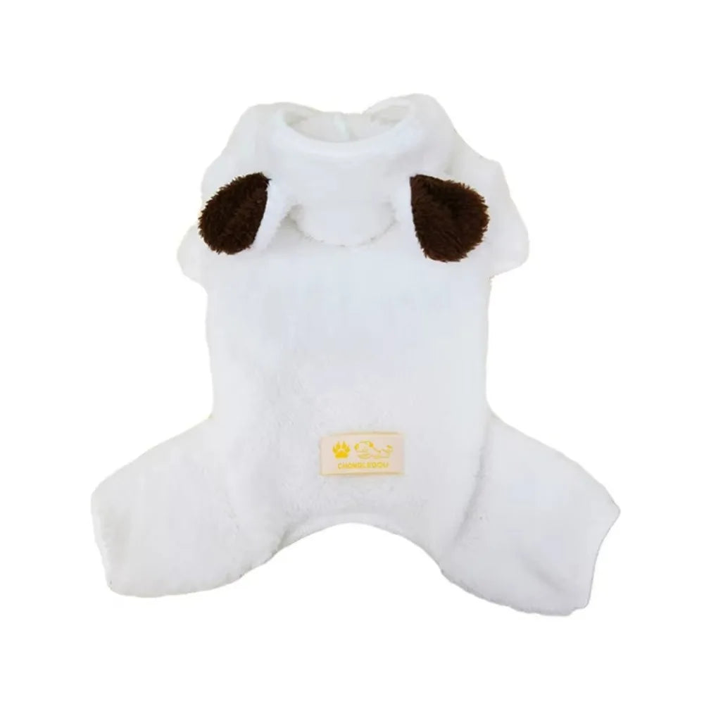 AUSLITH BearHug Fleece Dog Jumpsuit, Warm Winter Coat for Small Dogs