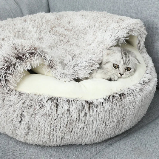 AUSLITH CozyShell  Semi-Enclosed Cat Bed for Cats & Small Dogs