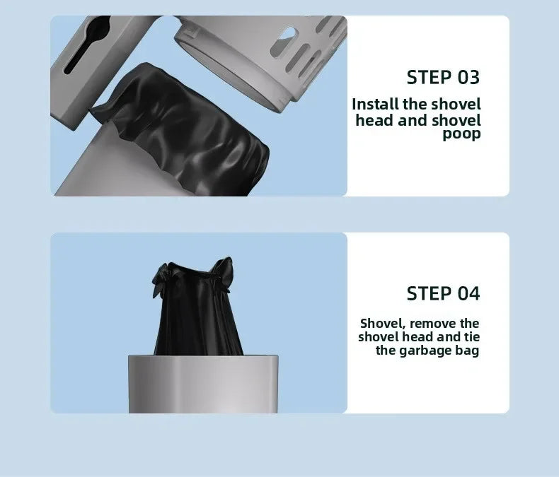 AUSLITH ScoopPro Cat Litter Scoop with Waste Bag Dispenser