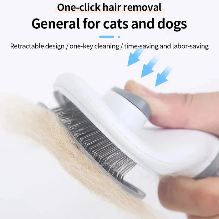 AUSLITH FurGlide  Self-Cleaning Slicker Brush for Cats & Dogs