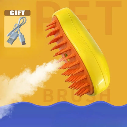 AUSLITH SteamGroom – 3-in-1 De-Shedding Brush for Cats & Dogs