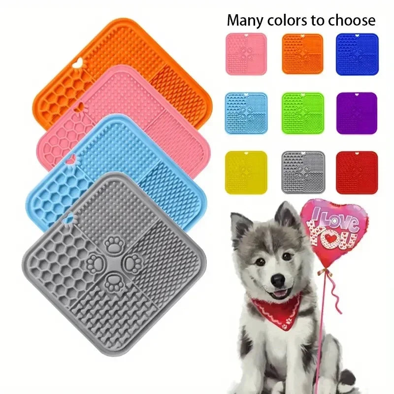 AUSLITH LickEase Silicone Slow Feeder Lick Mat for Dogs & Cats