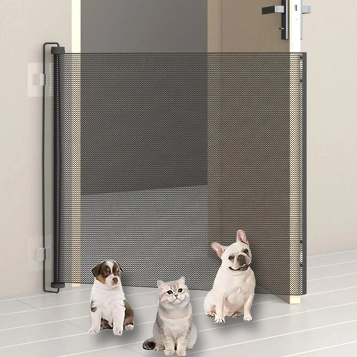 AUSLITH FlexiGate  No-Drill Retractable Dog & Cat Gate, Mesh Fence
