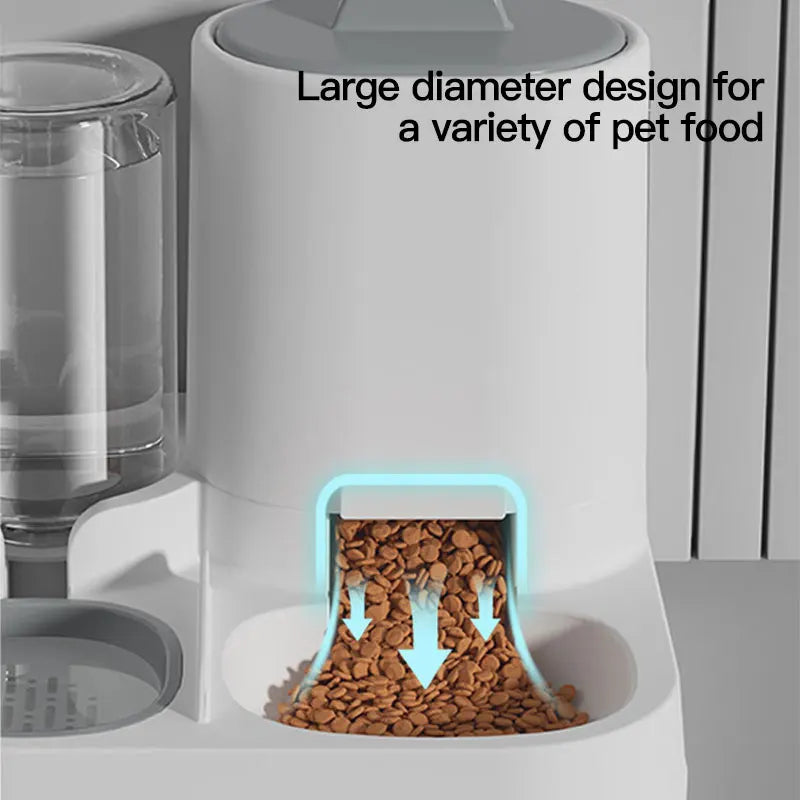AUSLITH AquaFeed Automatic Gravity Cat Water & Food Dispenser