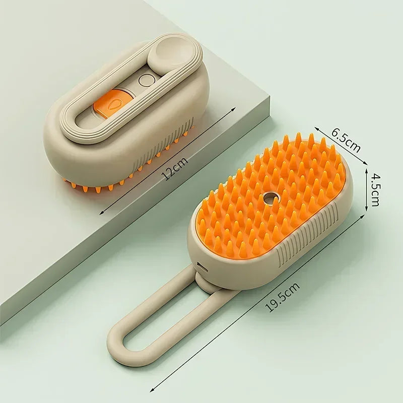 AUSLITH SteamGroom – 3-in-1 De-Shedding Brush for Cats & Dogs