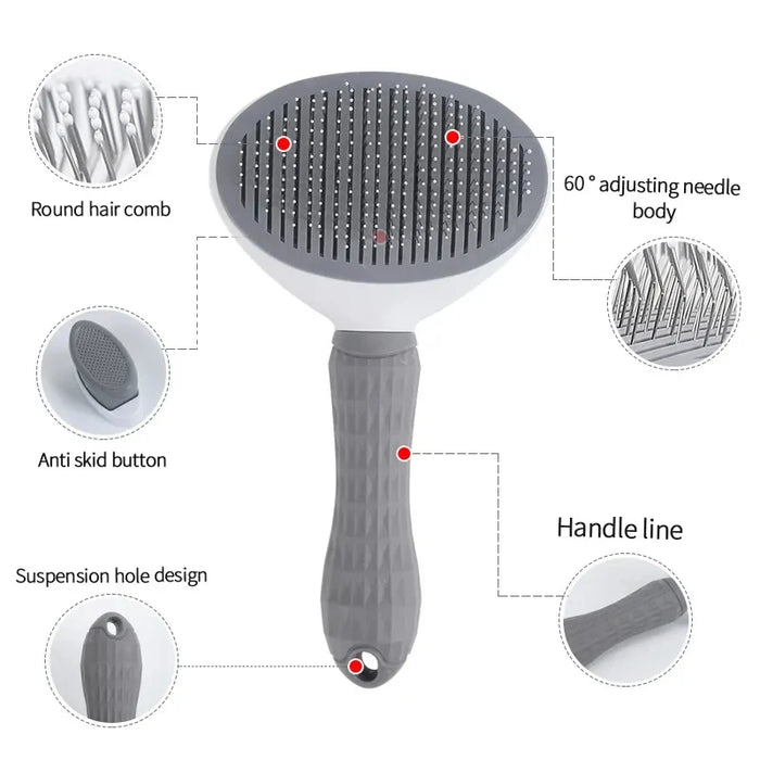 AUSLITH FurGlide  Self-Cleaning Slicker Brush for Cats & Dogs