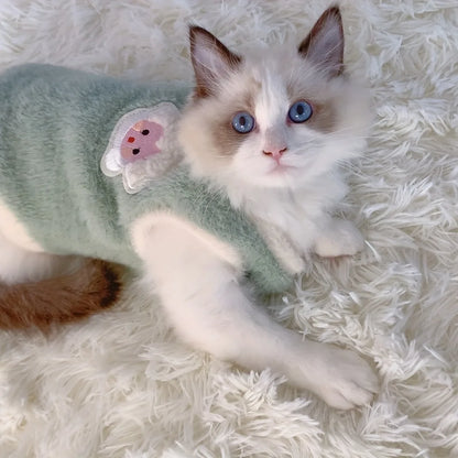 AUSLITH KnitPurr  Warm Winter Cat Sweater for Kittens & Small Cats