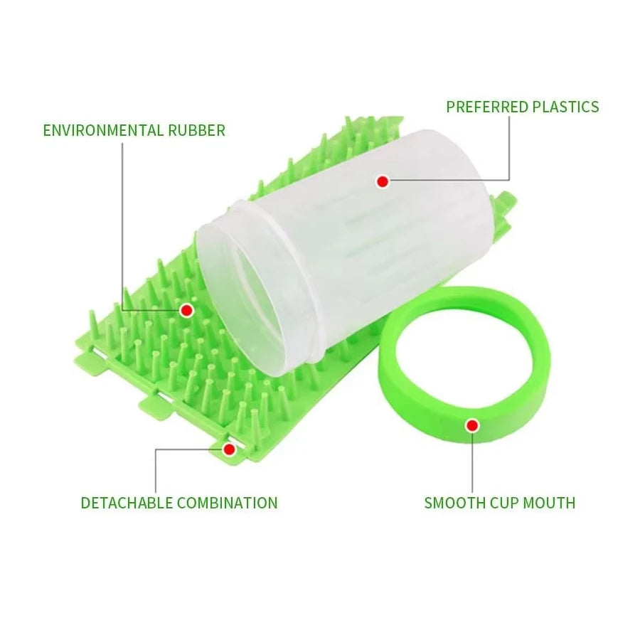 AUSLITH CleanPaw Muddy Paw Cleaner Cup with Silicone Brush