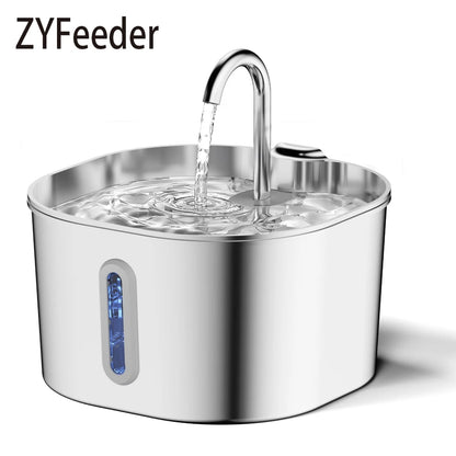 AUSLITH PureFlow – 2.2L Automatic Stainless Steel Cat Water Fountain