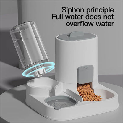 AUSLITH AquaFeed Automatic Gravity Cat Water & Food Dispenser