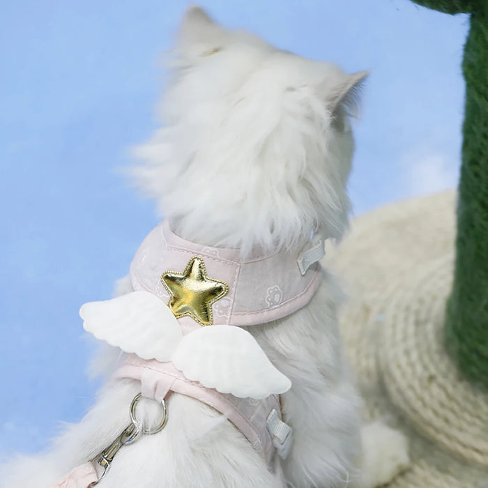 AUSLITH AngelWalk Escape-Proof Cat Harness & Leash Set, Soft Mesh