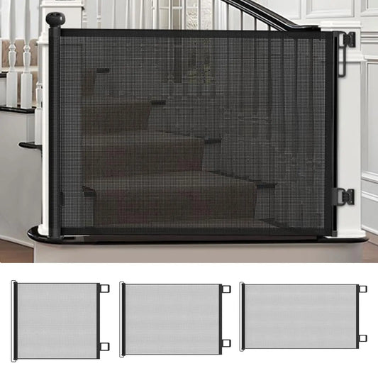 AUSLITH FlexiGate  No-Drill Retractable Dog & Cat Gate, Mesh Fence