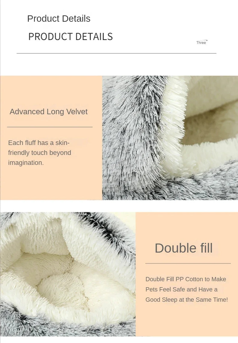 AUSLITH CozyShell  Semi-Enclosed Cat Bed for Cats & Small Dogs