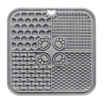 AUSLITH LickEase Silicone Slow Feeder Lick Mat for Dogs & Cats